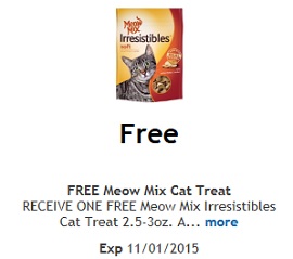 Free Meow Mix Cat Treat – Kroger Coupon